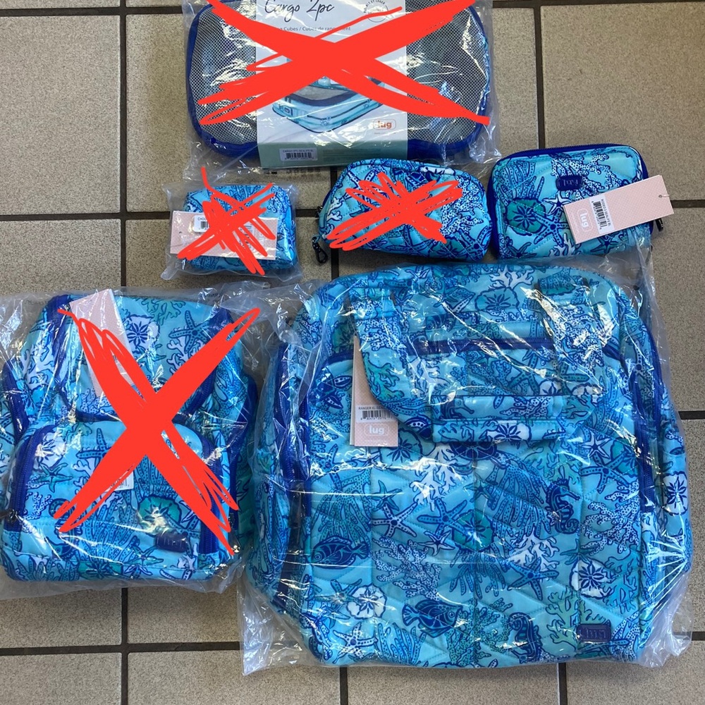 Blue Sea Life Travel Bag Set